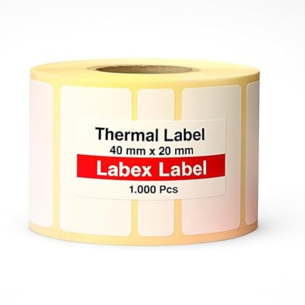 ETIQUETTE CODE A BARRE THERMIQUE 20X40 MM 1000 ETQ