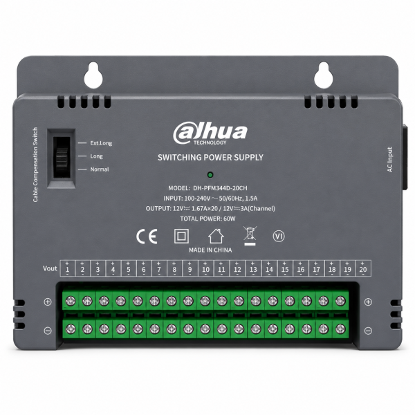Mini Bloc d’Alimentation Dahua 20 Ports