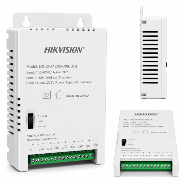 Mini Bloc d’Alimentation Hikvision 8 Ports